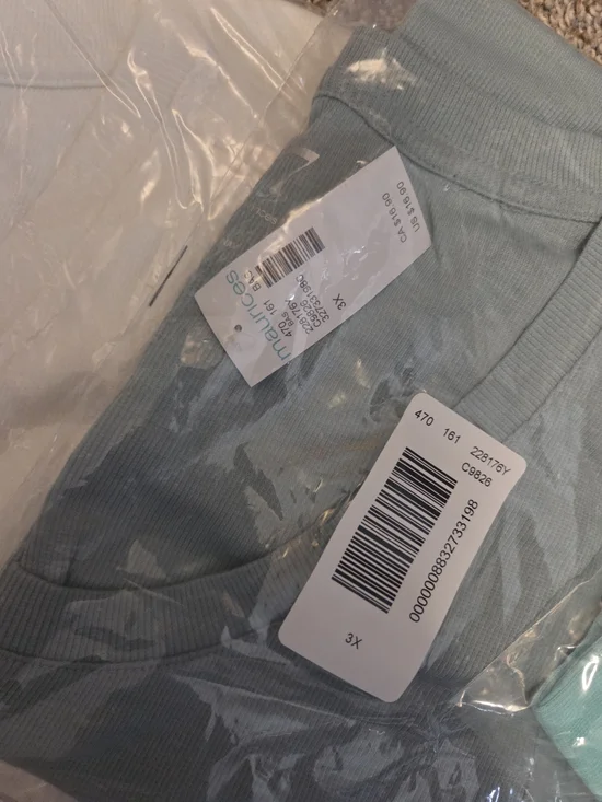 Maurices V-Neck Knit Top Trio in White, Sage, and Teal - Picture 3 of 4